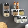 1pc Punch-free Wall-mounted Seasoning Box; Seasoning Jar; Kitchen Seasoning Storage Container; Seasoning Bottle; Spice Box Organizer; Seasoning Storag